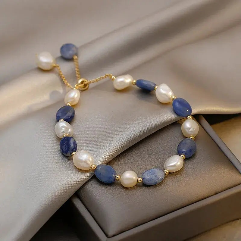 Oceana™ | Bracelet perles nacrées & pierres marines