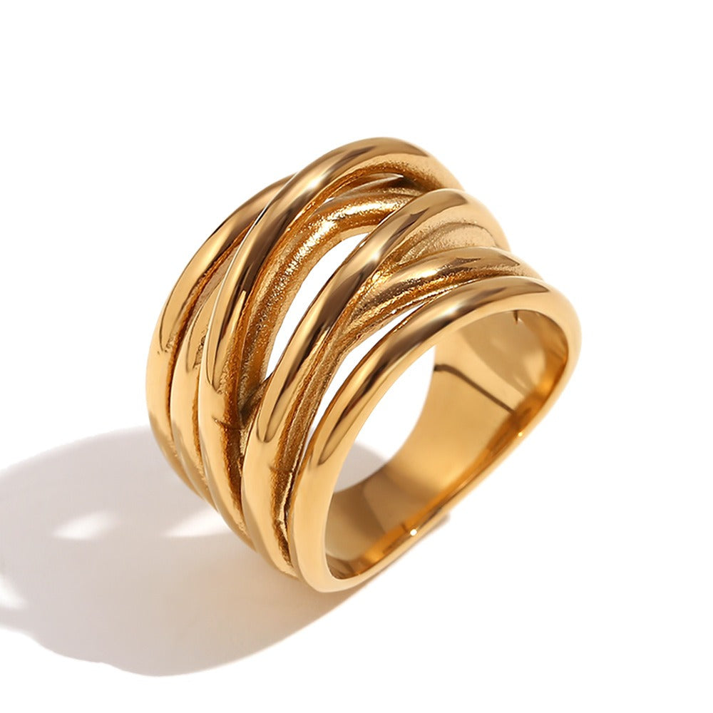 Bague Vintage en Argent à Anneaux Superposés