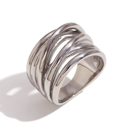 Bague Vintage en Argent à Anneaux Superposés