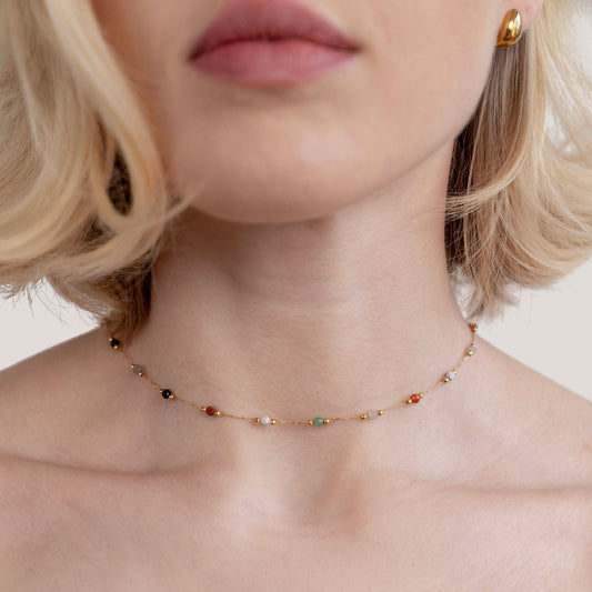Collier minimaliste avec pierre