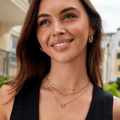 Sofia™ | Créoles dorées tressées