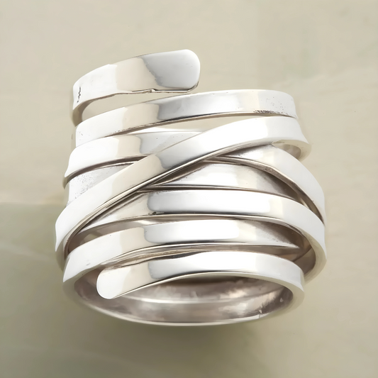 Sofia - Bague en Argent Épais Vintage