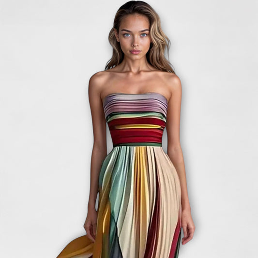 Léna | Robe sans manches aux couleurs vibrantes