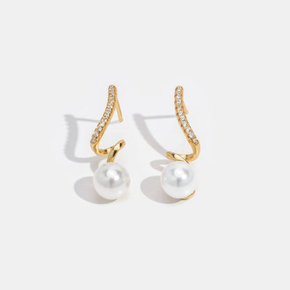 Tamara™ | Boucles d’oreilles ondulées nacrées